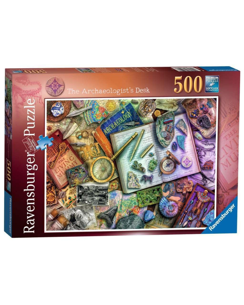 Puzzle 500 piezas - The Archeologist's Desk - Ravensburger