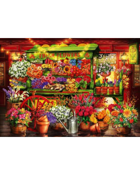 Puzzle 1000 piezas - Flower Market Stall - Bluebird