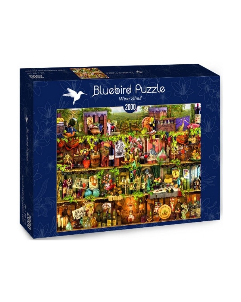 Puzzle 1000 piezas - Wine Shelf - Bluebird