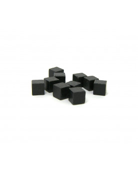 Cubos de Madera 10mm Negro (10 Unidades)