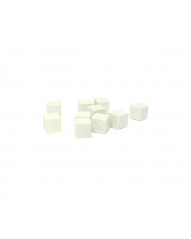 Cubos de Madera 10mm Blanco (10 Unidades)