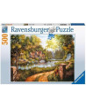 Puzzle 500 piezas - Cabaña Junto al Rio - Ravensburger