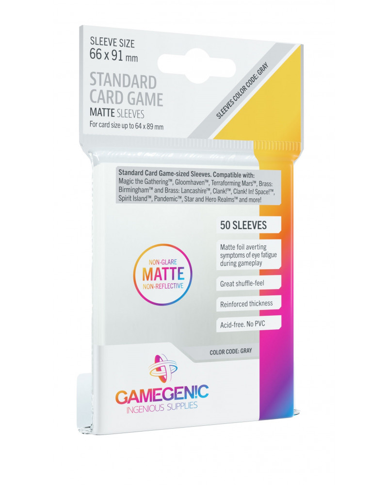 Protectores GameGenic Matte Standard (Cartas hasta 64x89 mm)