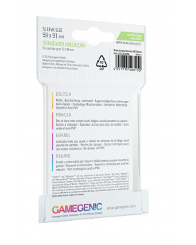 Protectores GameGenic Matte Standard American (Cartas hasta 57x89 mm)